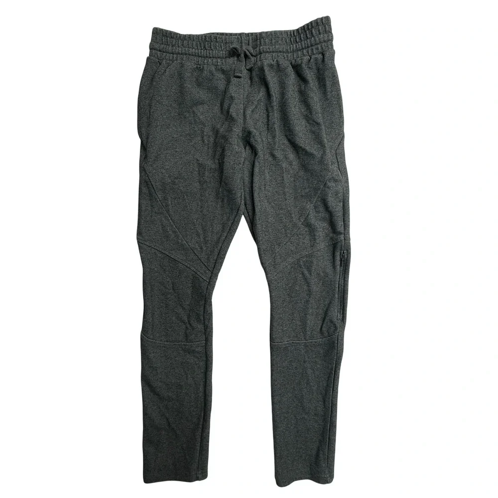Gymshark Men's Medium Slim Fit Gray Athletic Joggers Zip Pocket